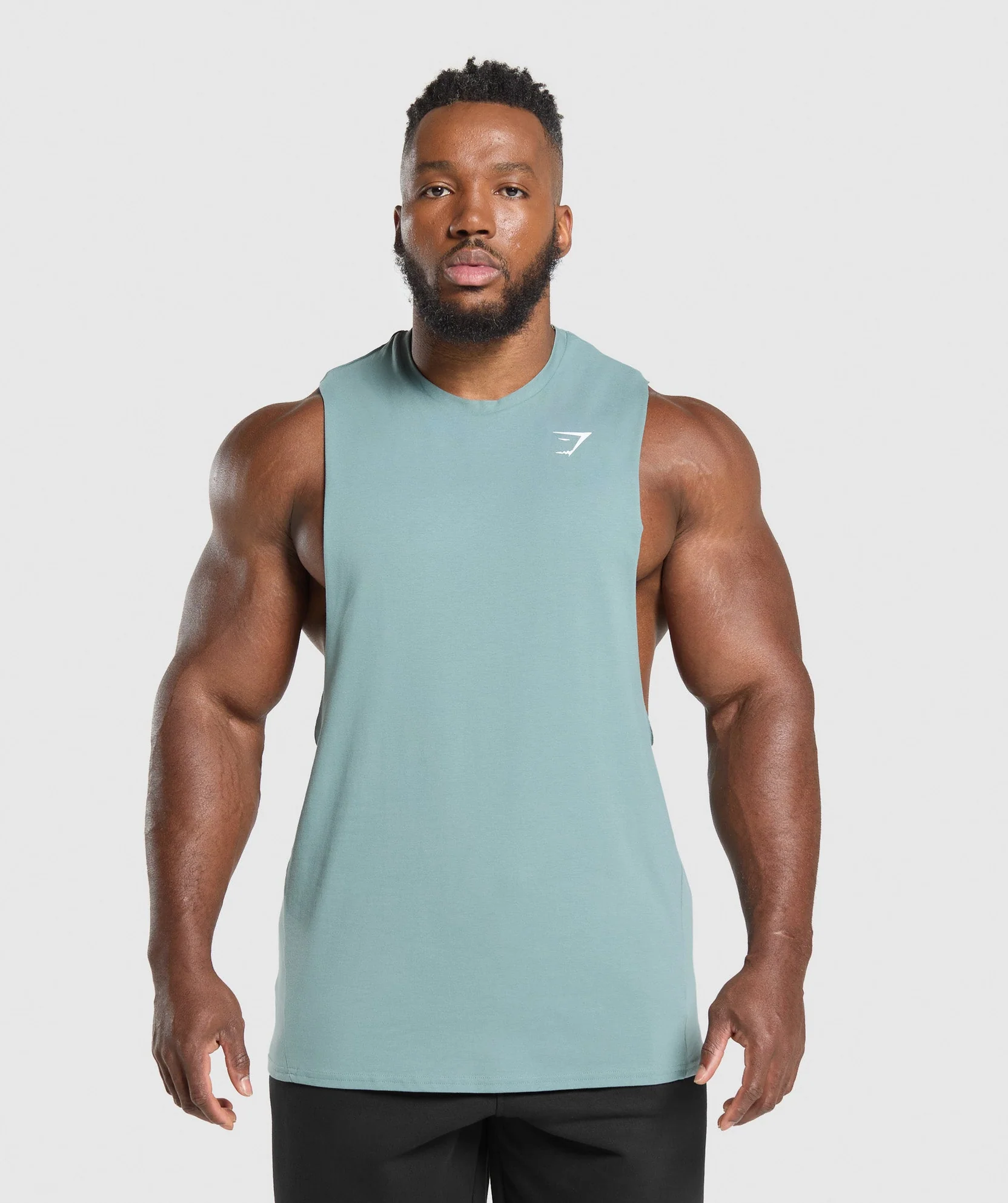 CRITICAL DROP ARM TANK Celeste Blue // GYMSHARK