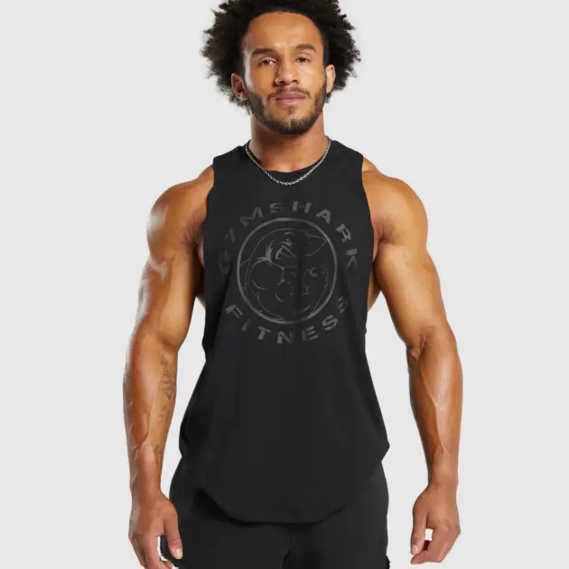 LEGACY DROP ARM TANK Black // GYMSHARK