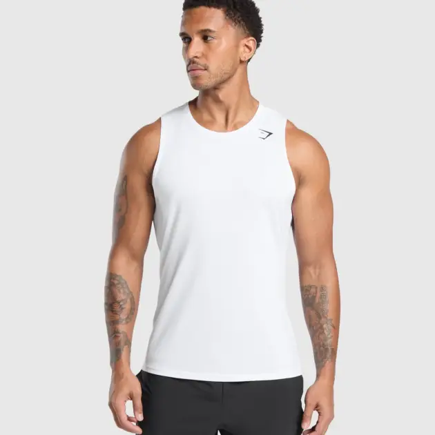 ARRIVAL TANK White // GYMSHARK