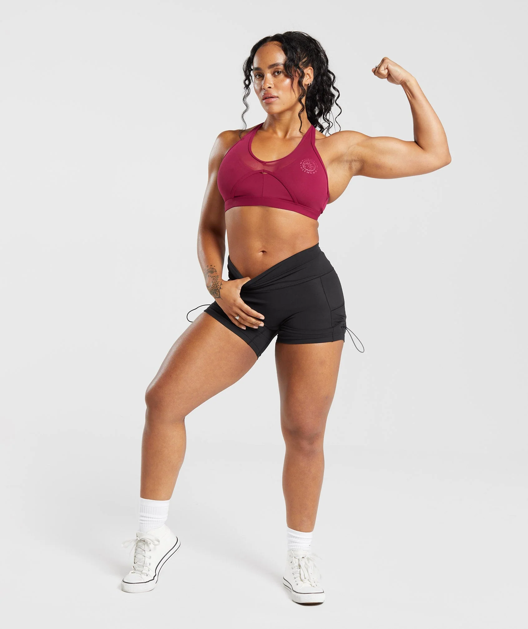 Legacy Logo Tight Shorts Black // GYMSHARK - Image 5