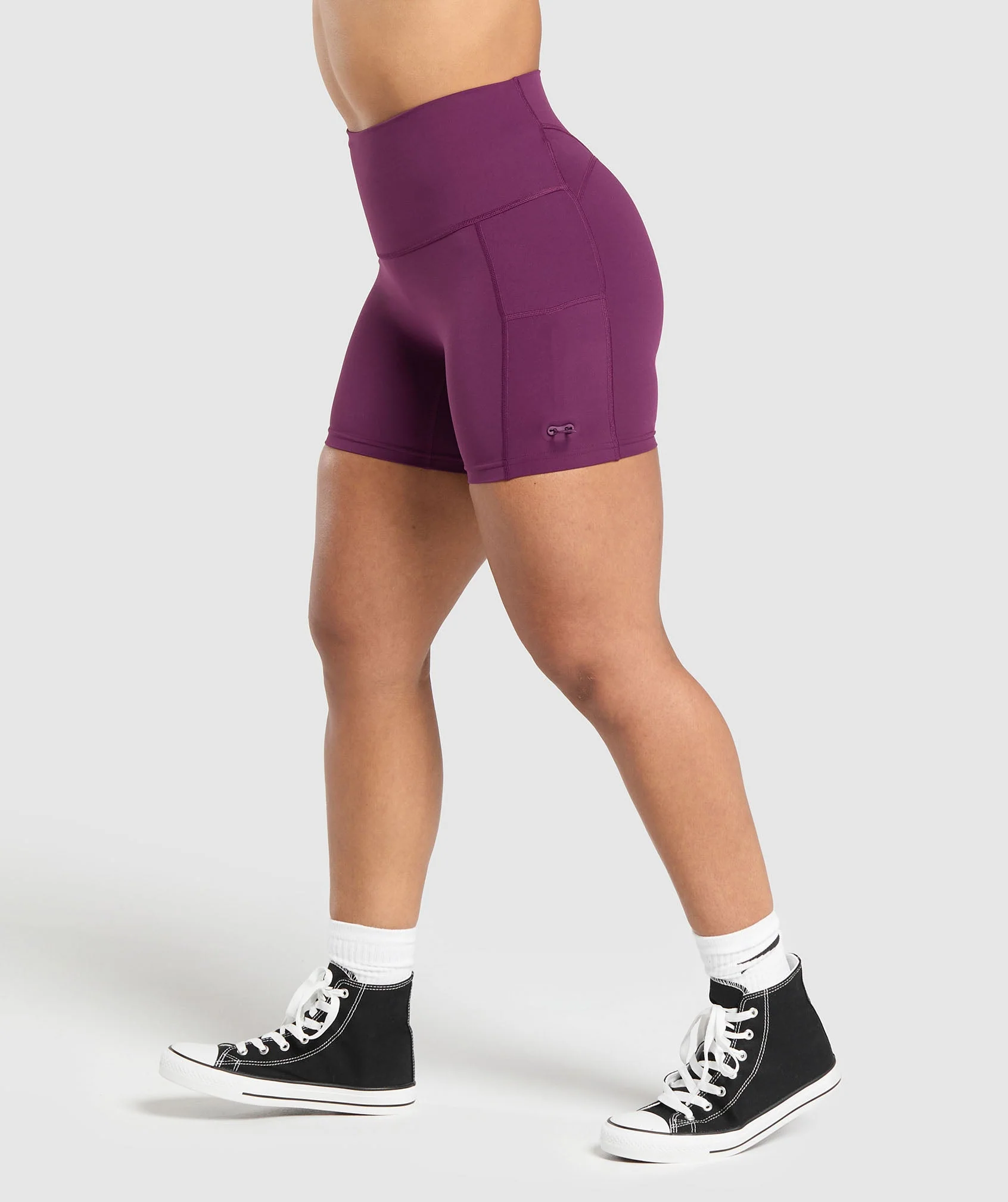 Legacy Logo Tight Shorts Magenta Purple // GYMSHARK - Image 3