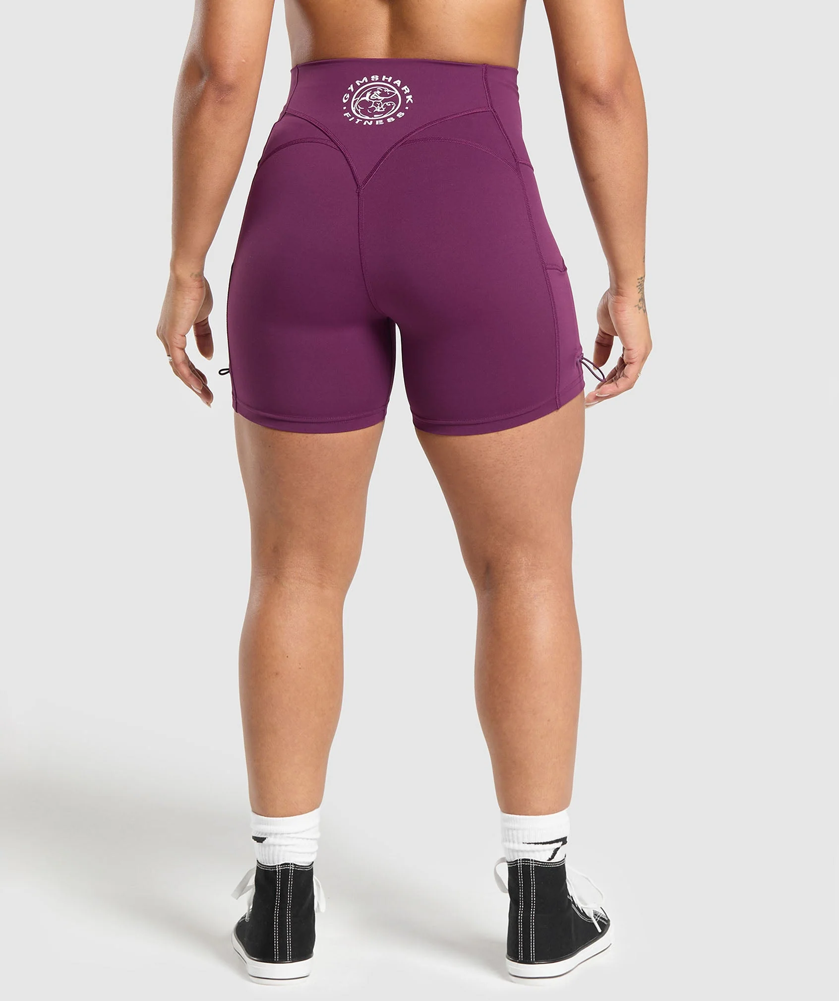 Legacy Logo Tight Shorts Magenta Purple // GYMSHARK - Image 2