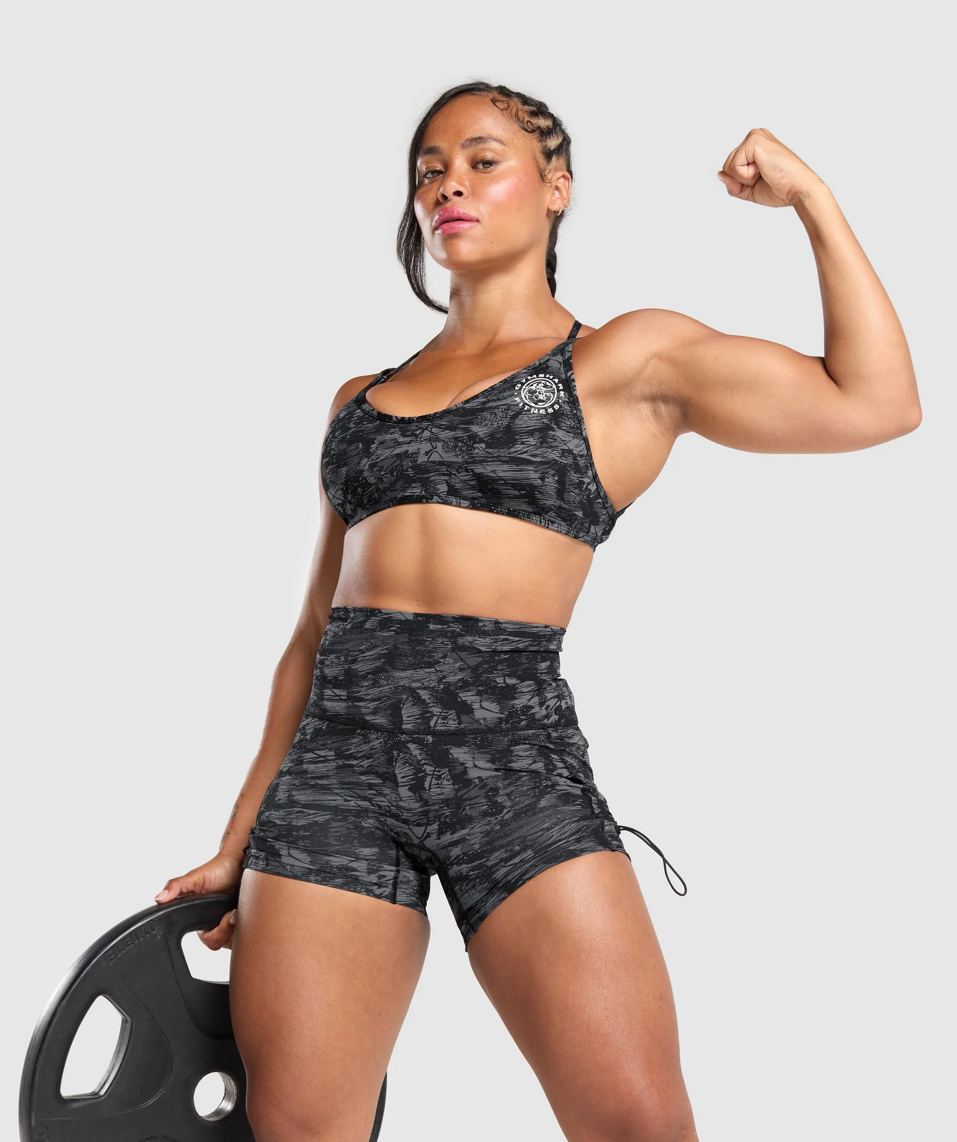 Legacy Logo Tight Shorts Black // GYMSHARK - Image 5