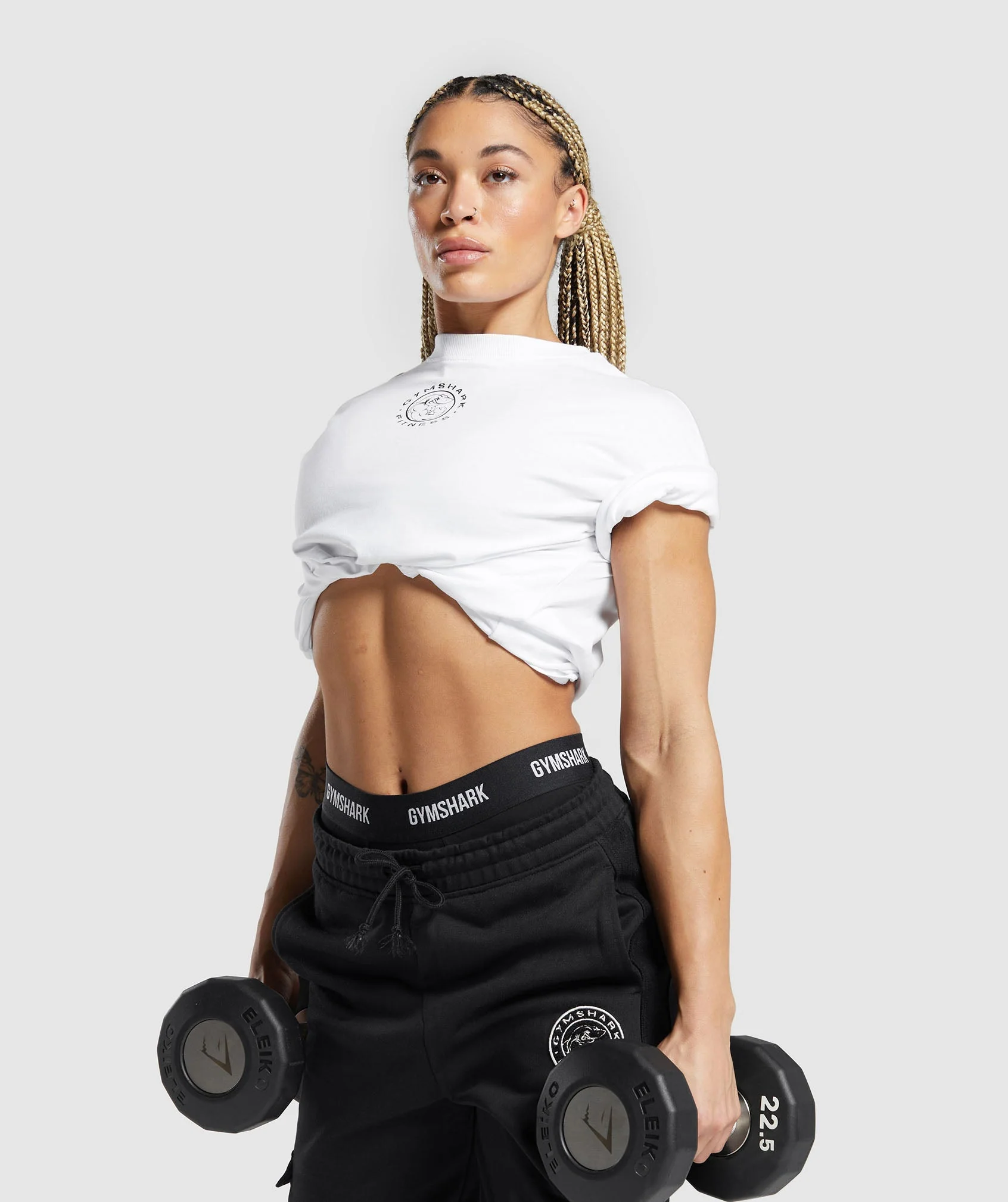 Legacy Oversized T-Shirt White // GYMSHARK - Image 3
