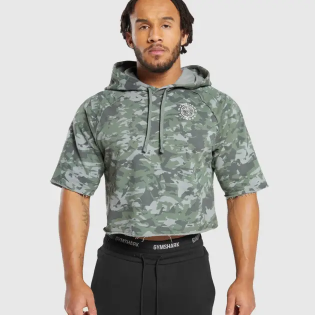 Legacy Short Sleeve Crop Hoodie // GYMSHARK