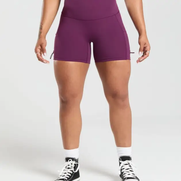 Legacy Logo Tight Shorts Magenta Purple // GYMSHARK