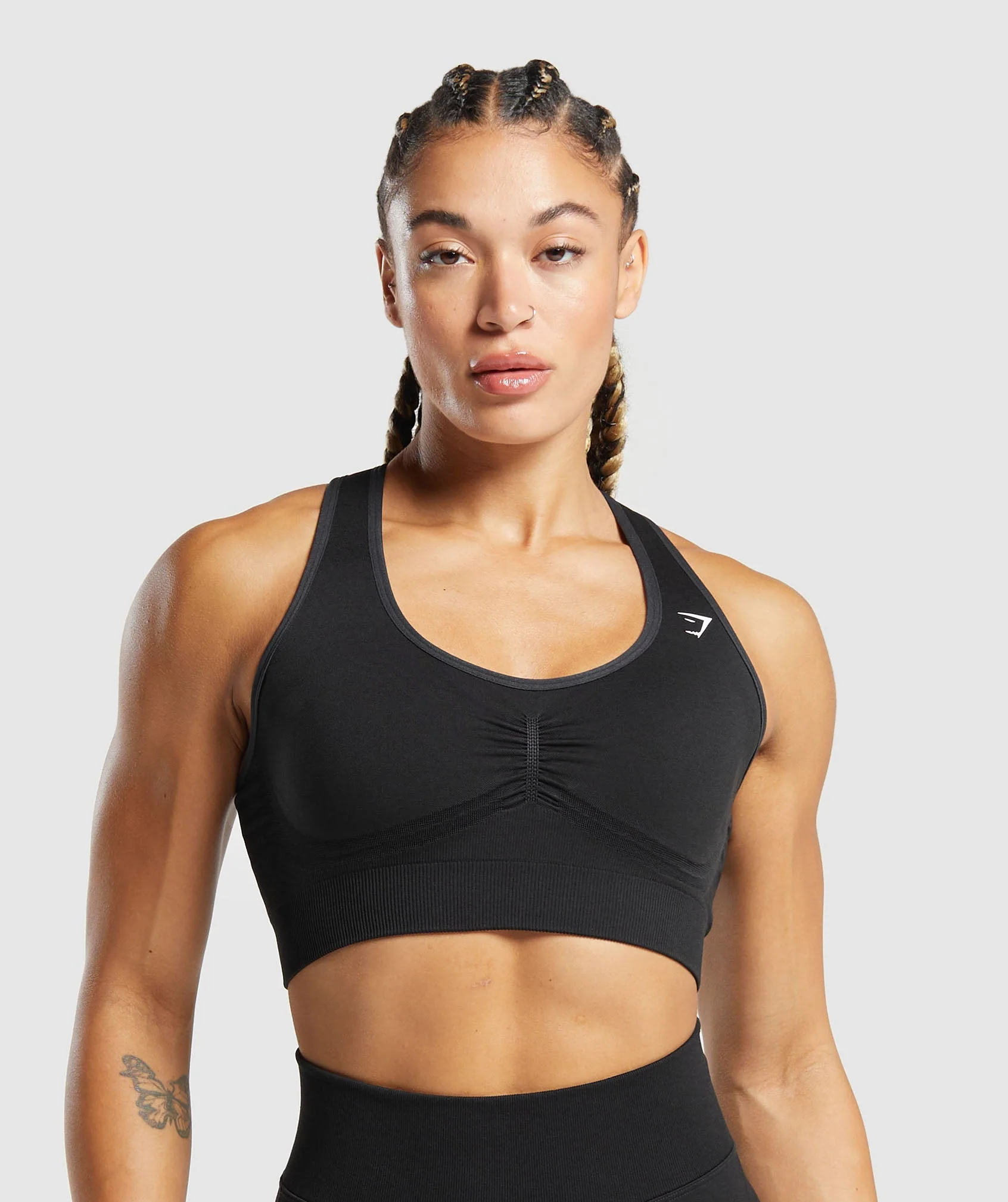 Lift Seamless Sports Bra Black // GYMSHARK