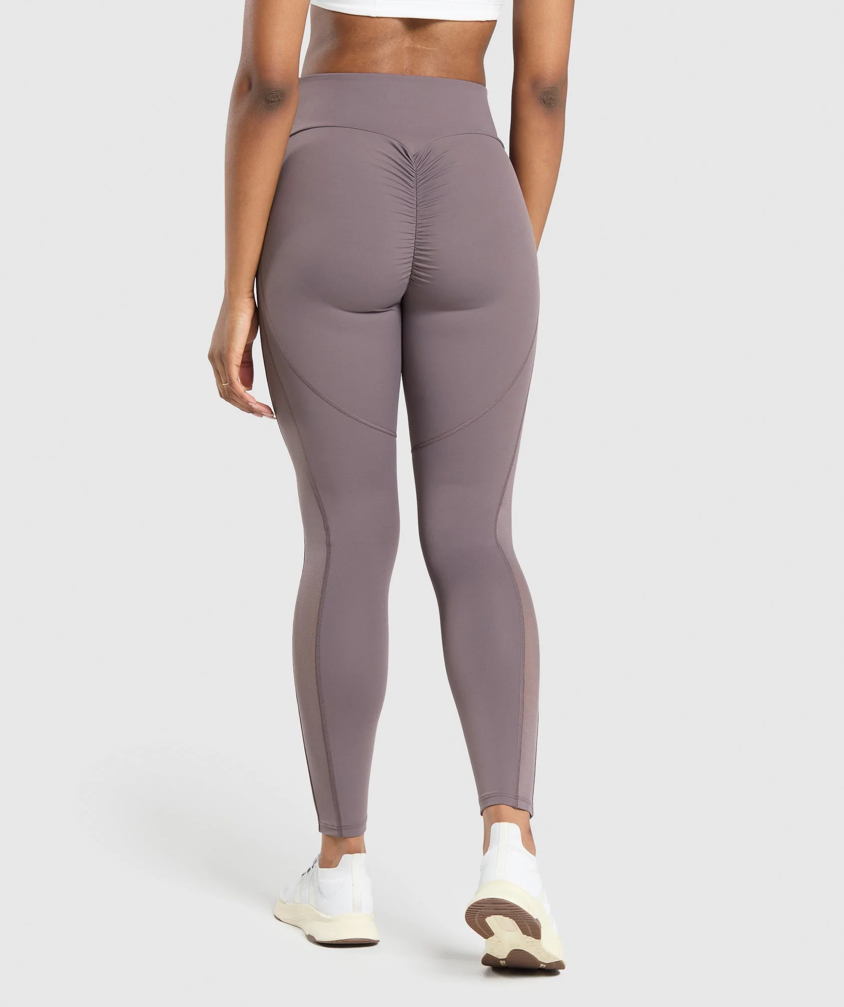 Mesh Placement Leggings Brushed Purple // GYMSHARK - Image 2