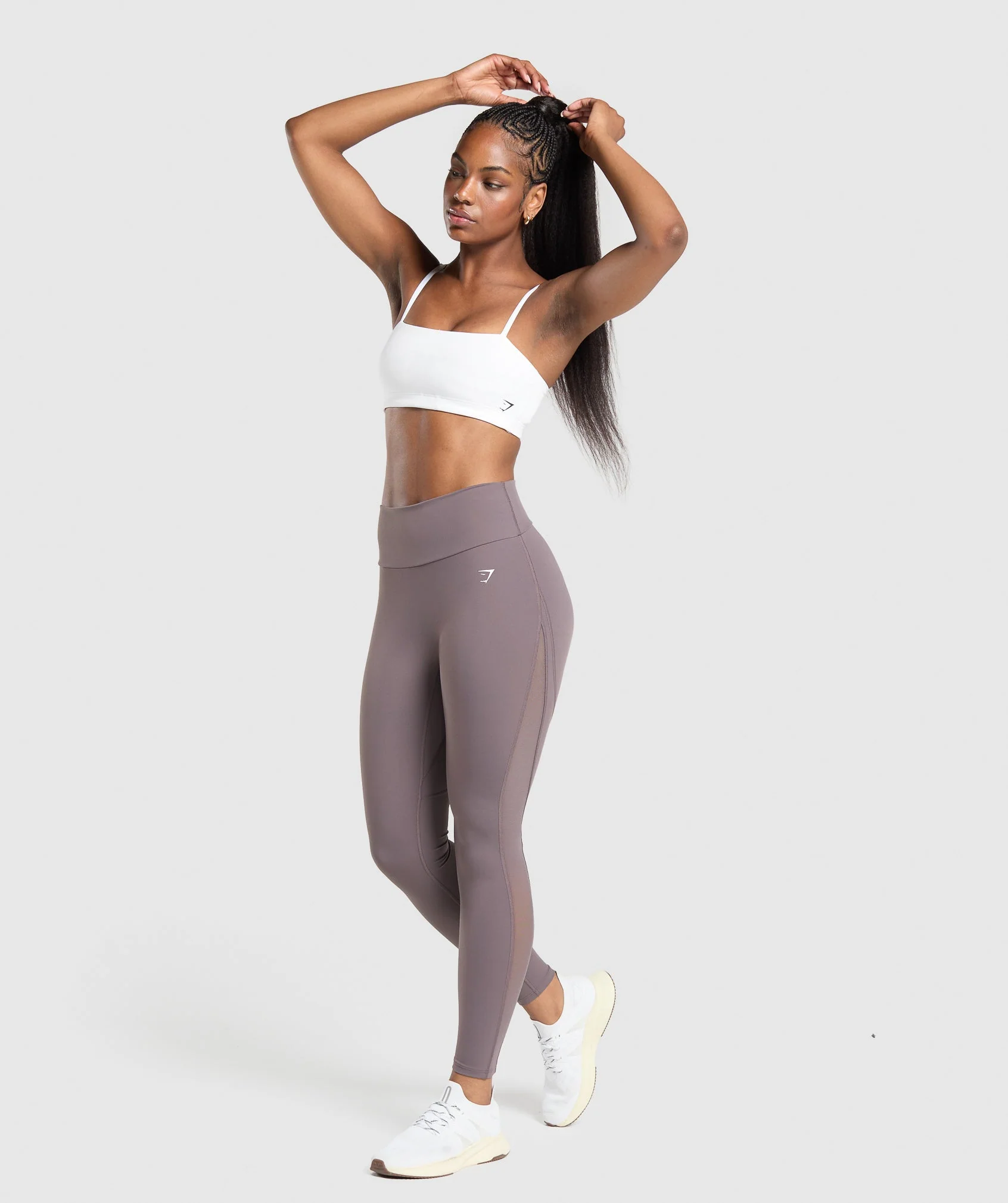 Mesh Placement Leggings Brushed Purple // GYMSHARK - Image 3