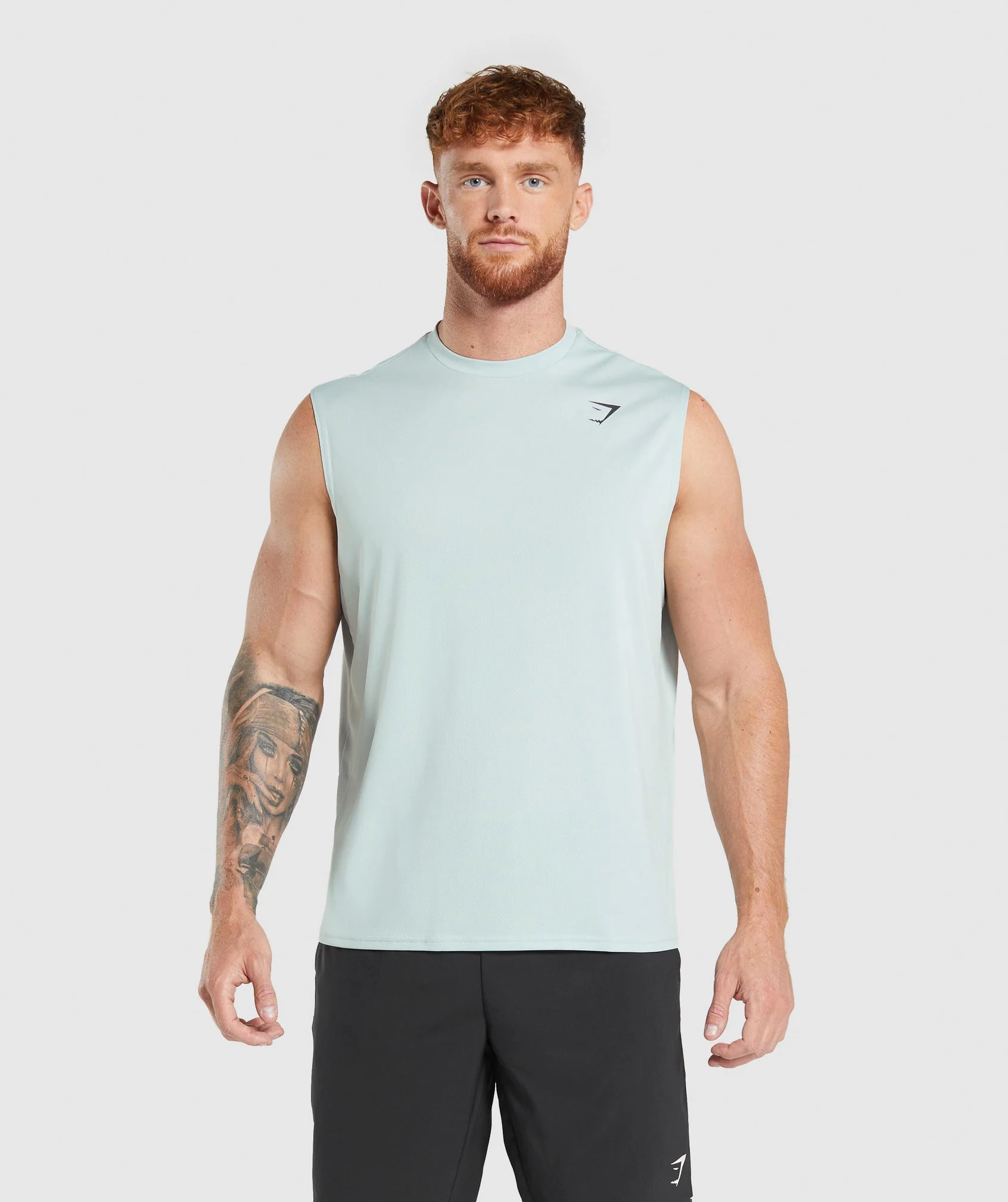 Oversized Performance Tank Cool Blue // GYMSHARK