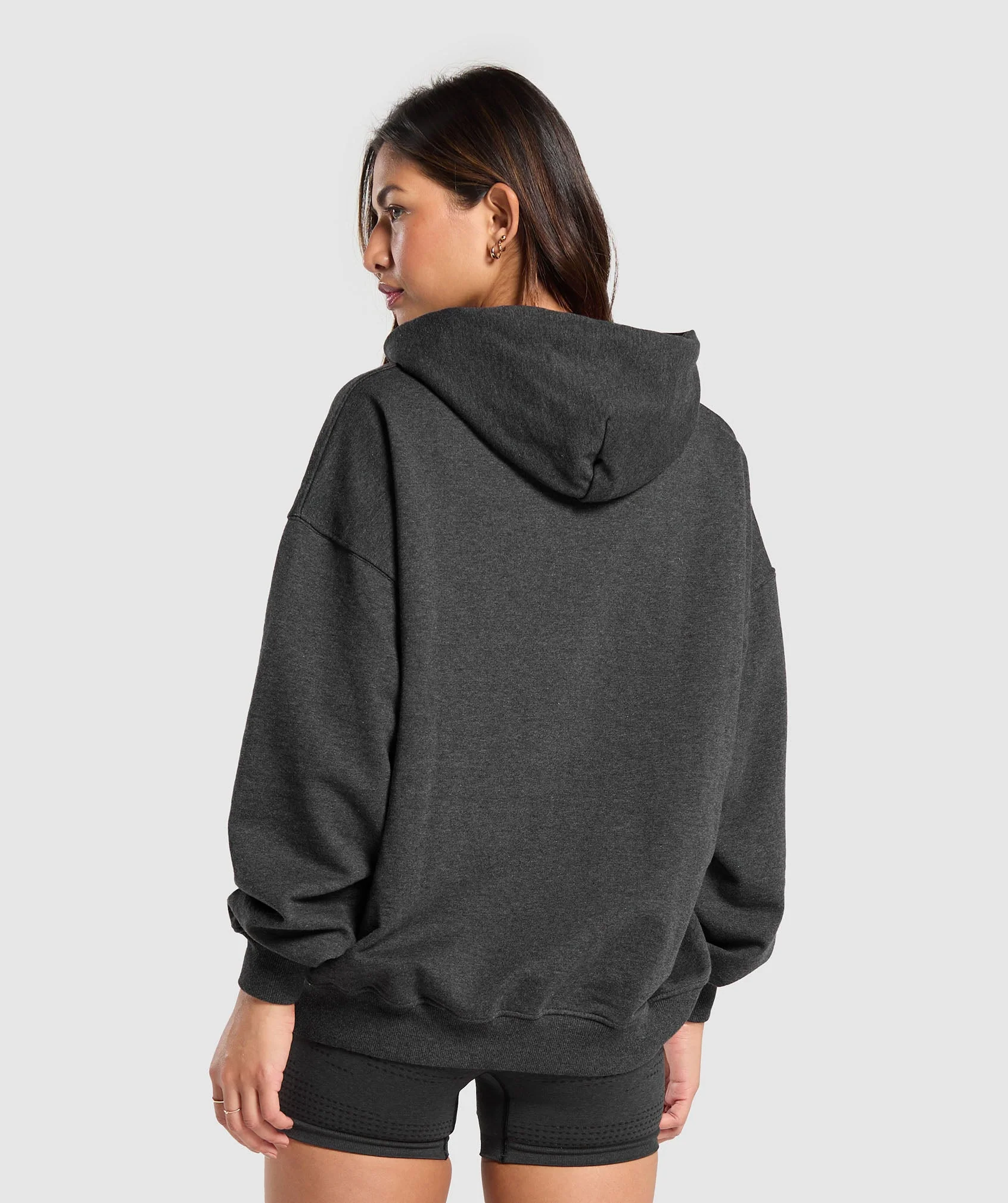 Rest Day Sweats Hoodie Black Marl // GYMSHARK - Image 2