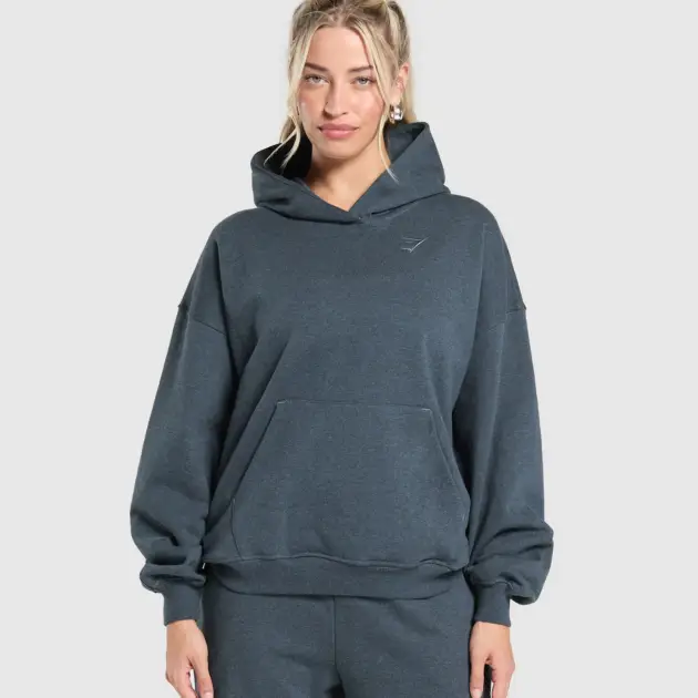 Rest Day Sweats Hoodie Blue Marl // GYMSHARK