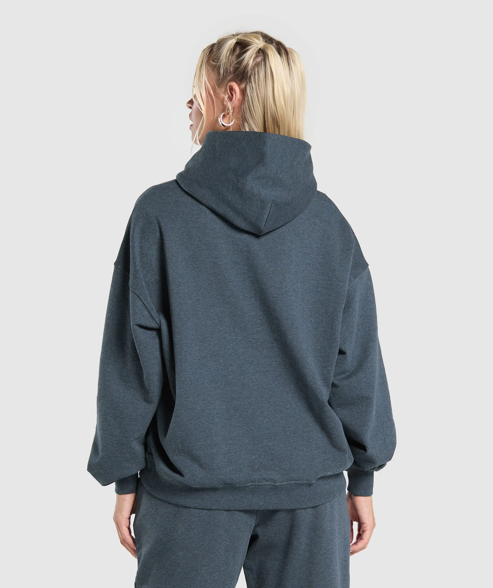 Rest Day Sweats Hoodie Blue Marl // GYMSHARK - Image 2