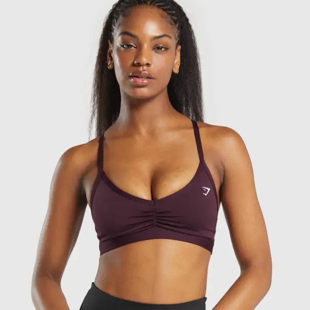 Ruched Strappy Sports Bra // GYMSHARK