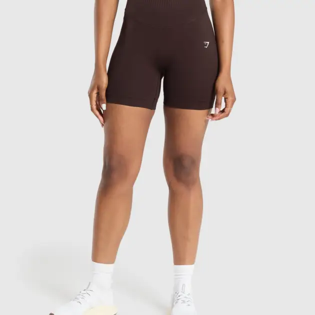 Sweat Seamless Shorts Brown // GYMSHARK