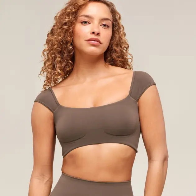 Soft Sculpt Cap Sleeve Bralette // GYMSHARK