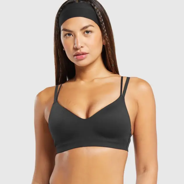 Strappy Back Light Support Sports Bra // GYMSHARK
