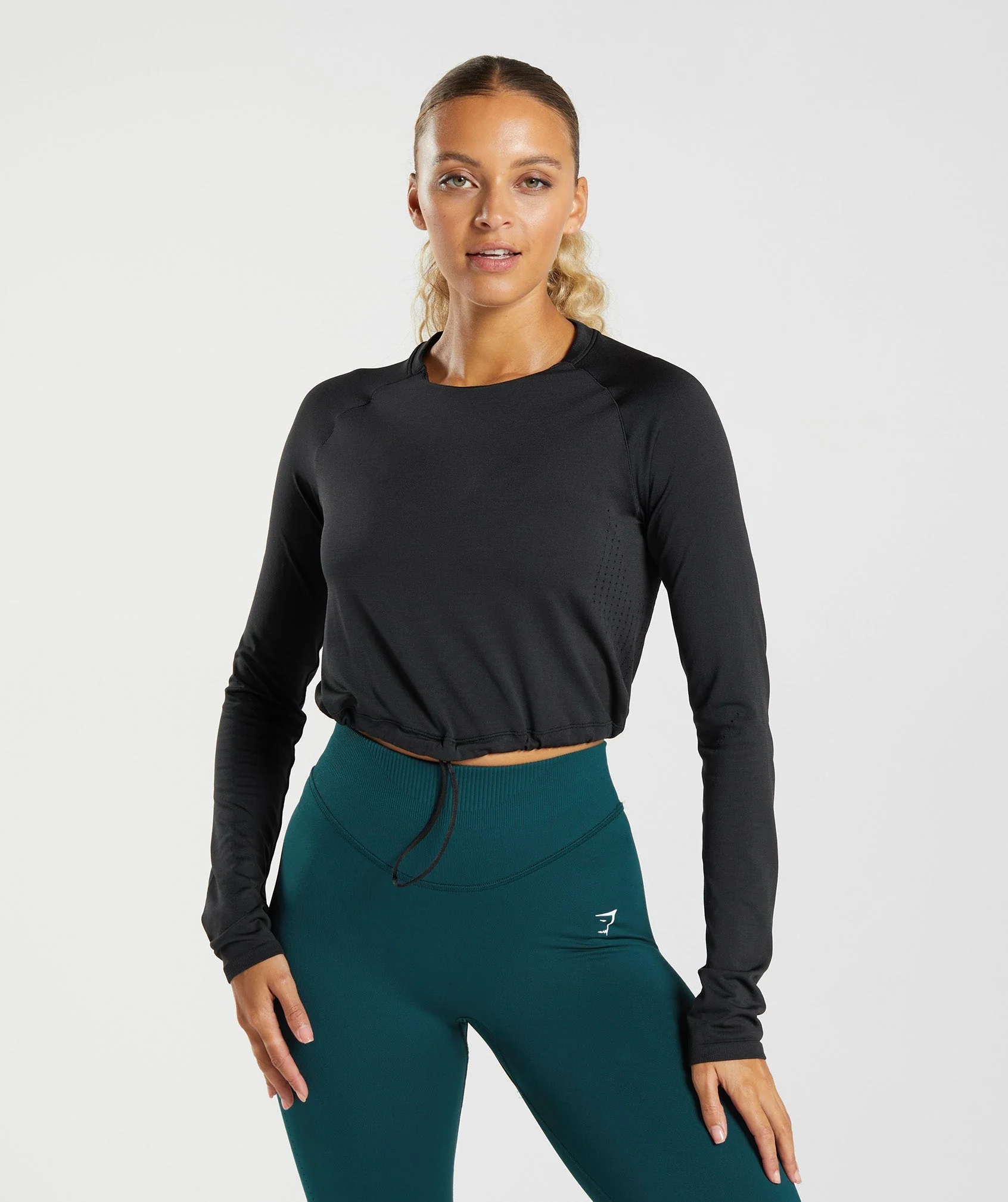 Sweat Seamless Long Sleeve Crop Top // GYMSHARK