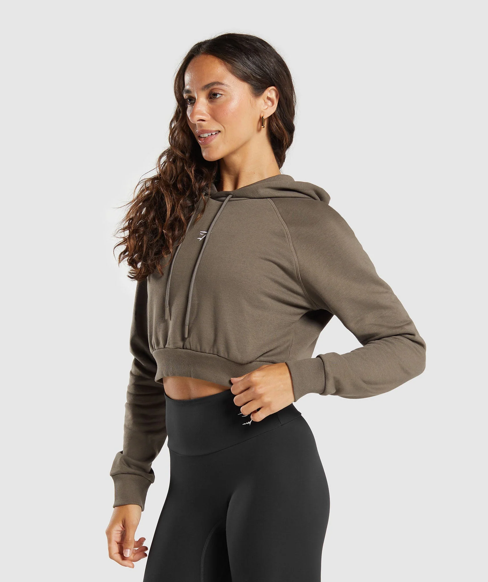 Training Fleece Cropped Hoodie // GYMSHARK - Image 3