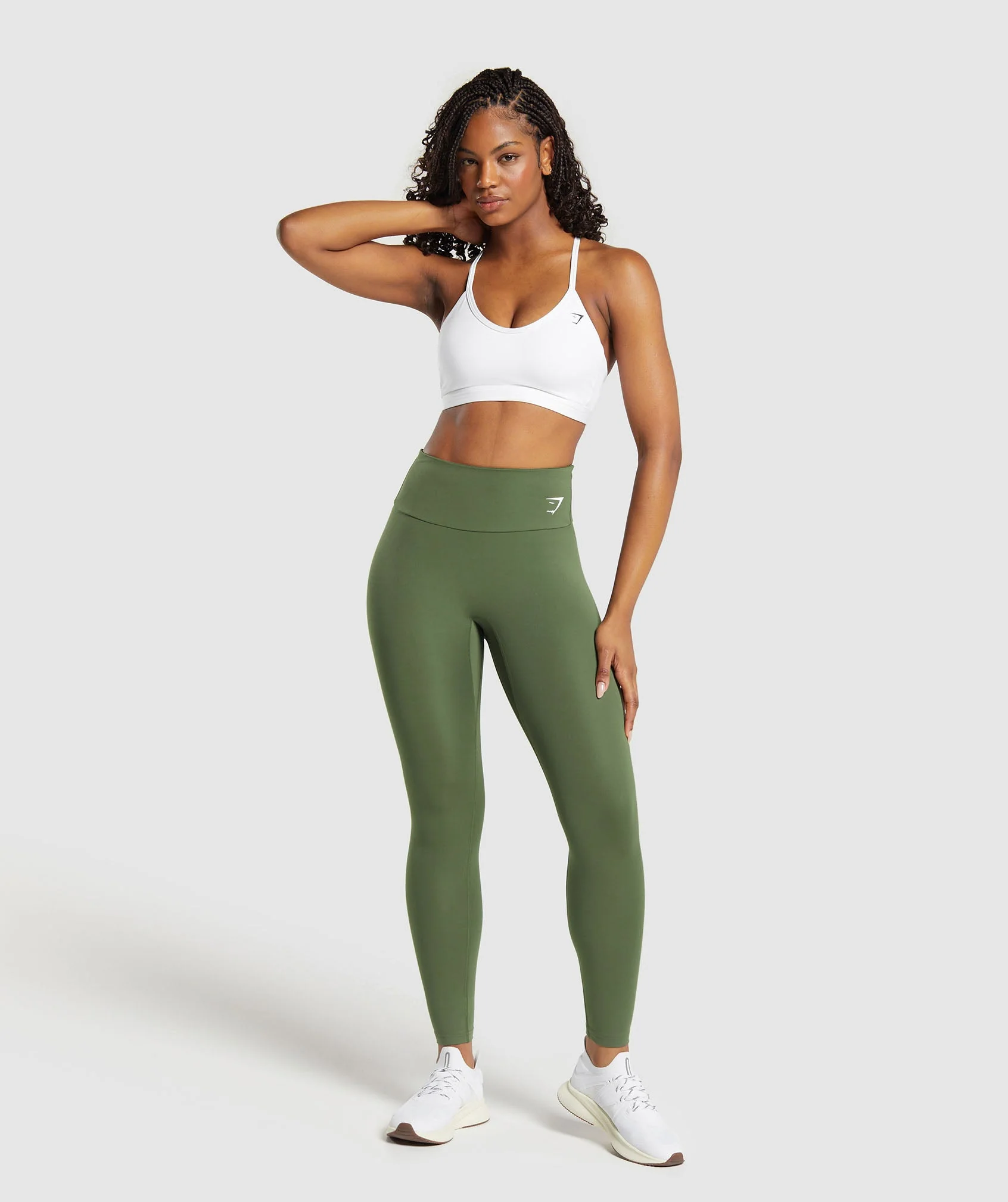 Training Leggings Green // GYMSHARK - Image 3