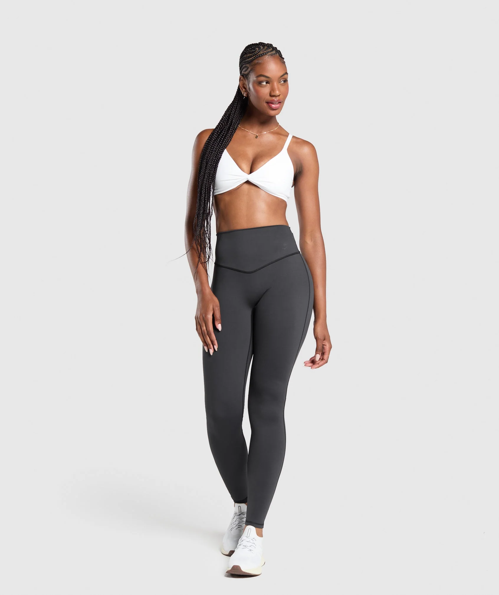 Twist Front Bralette Withe // GYMSHARK - Image 4