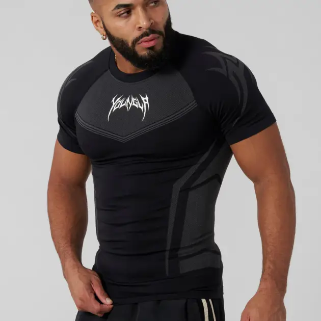 4041 - Warrior Compression Tees Black // YOUNGLA