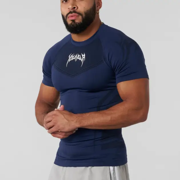 4041 - Warrior Compression Tees Navy // YOUNGLA