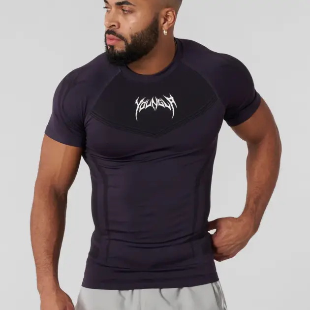 4041 - Warrior Compression Tees Purple // YOUNGLA