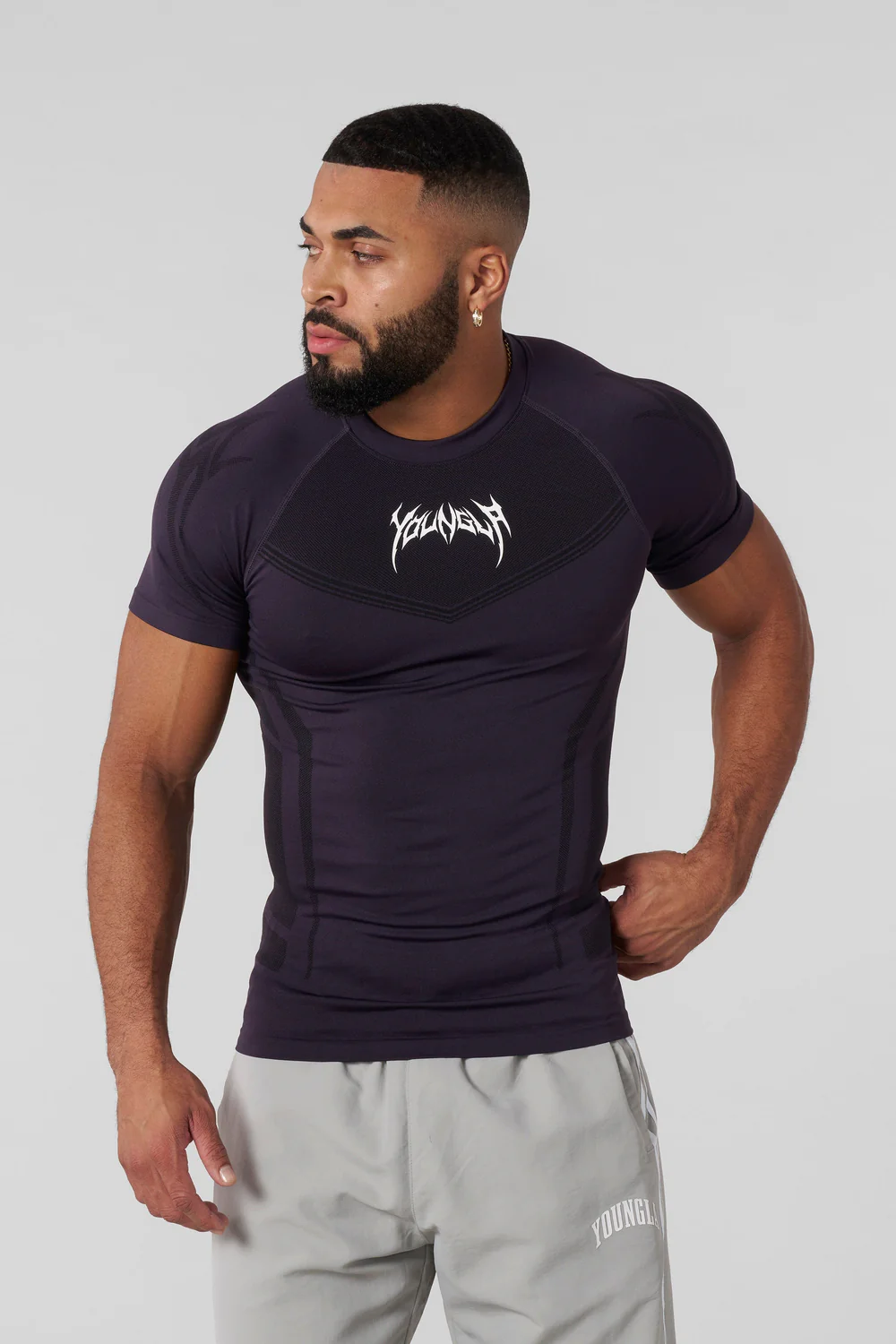 4041 - Warrior Compression Tees Purple // YOUNGLA