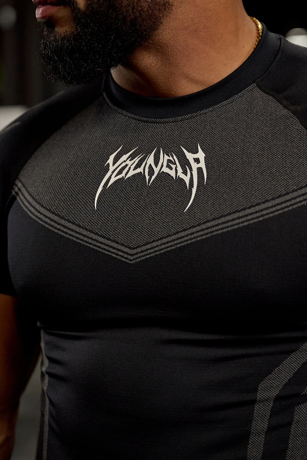 4041 - Warrior Compression Tees Black // YOUNGLA - Image 3