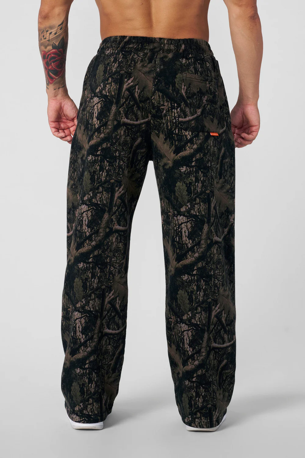 2133 - Tree Camo Baggy Sweats Black // YOUNGLA - Image 2