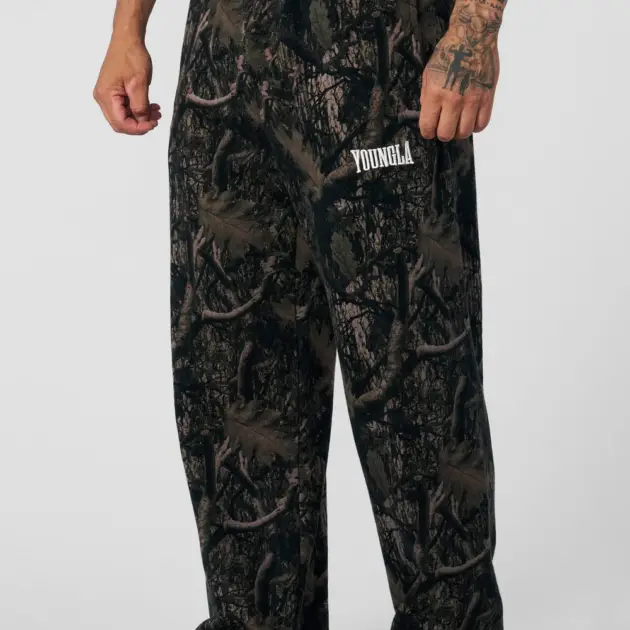 2133 - Tree Camo Baggy Sweats Black // YOUNGLA